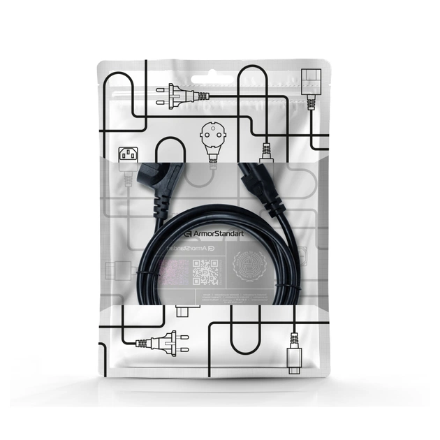 Кабель живлення C5 1.8m black Armorstandart (ARM73122) - picture 3