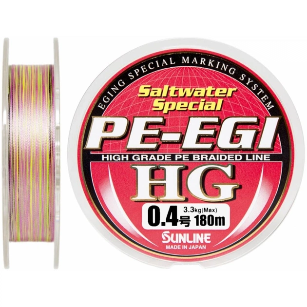 Шнур Sunline PE EGI HG 180м #0.4/0.104мм 3.3кг/8LB (1658.01.38) - изображение 1