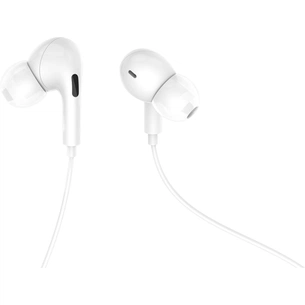 Навушники Denmen HF DR06 3.5mm 1.2 м White (DE-DR06-WH) зображення 1