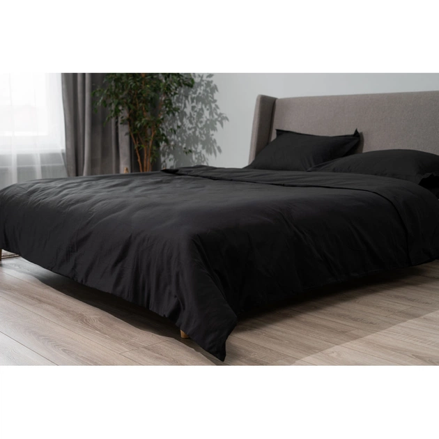 Підковдра Ardesto Mix&Match Premium 100% бавовна, сатин чорний 160х220 см (ART1622DVL) - picture 7