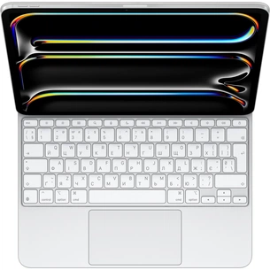 Чохол до планшета Apple Magic Keyboard for iPad Pro 13inch (M4) - Ukrainian - White,Model A2974 (MWR43UA/A) зображення 1