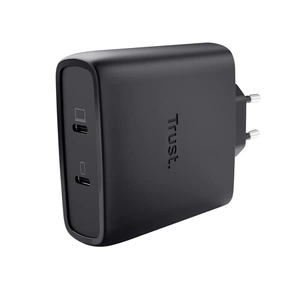 Зарядний пристрій Trust 2xUSB-C 100W GaN PD/PPS black (25527_TRUST) зображення 1