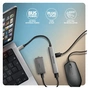 Концентратор AXAGON USB-C to 1xUSB-A 5Gbps + 2xUSB-A 480Mbps + 1xUSB-C 480Mbps 0.12m aluminum (HUE-STC) - зменшене зображення 5