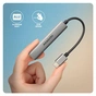 Концентратор AXAGON USB-C to 1xUSB-A 5Gbps + 2xUSB-A 480Mbps + 1xUSB-C 480Mbps 0.12m aluminum (HUE-STC) - зменшене зображення 5
