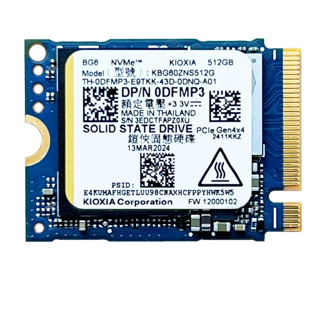 Накопитель SSD 512GB Kioxia M.2 2230 NVMe PCIe 4.0 x4 (KEG60ZNS512G) - изображение 1