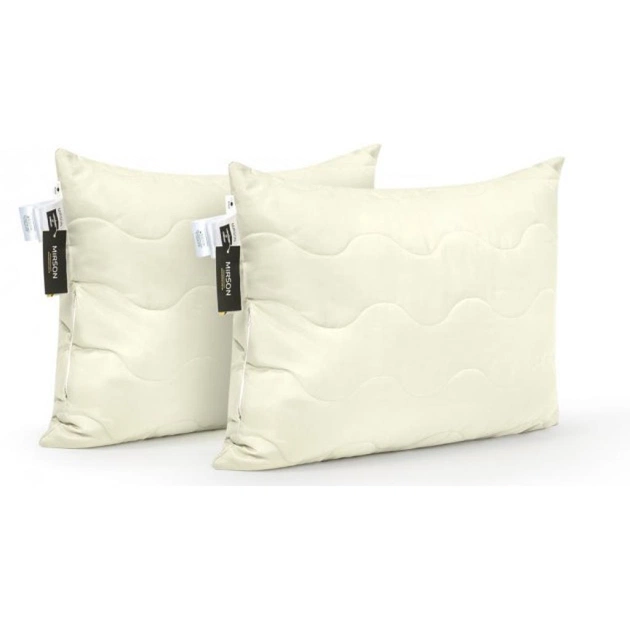 Подушка MirSon Набір EcoSilk 1602 Eco Light Creamy середні (2200002651981) - изображение 1