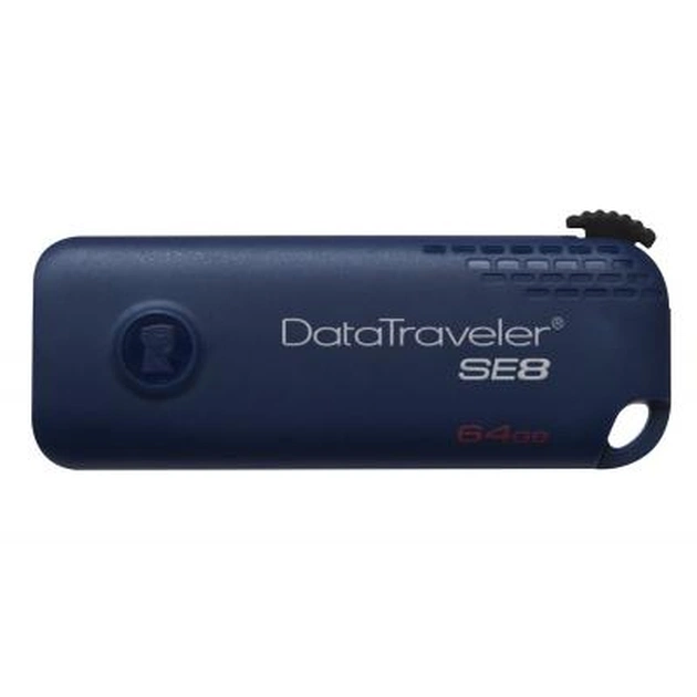 USB флеш накопичувач Kingston 64GB DT SE 8 Blue USB 2.0 (DTSE8/64GB) - изображение 1