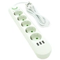 Мережевий фільтр живлення Voltronic F05U, 5роз EU, 3*USB White (F05U-White) - зменшене зображення 1