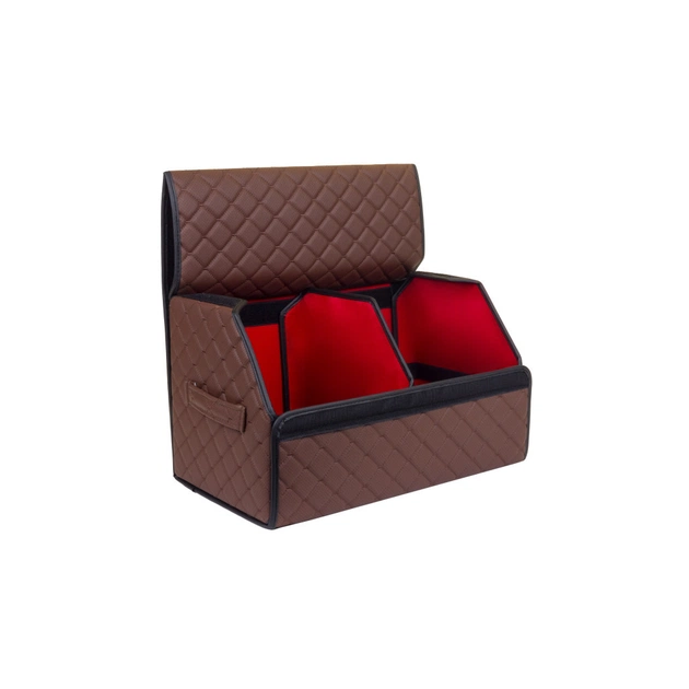 Сумка-органайзер EVAtech ECO M 30x30x50 см коричнева з коричневою ниткою (EHECEMZZBR) - picture 3