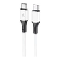 Дата кабель USB-C to USB-C 1.0m 60W silicone white Wibrand (WI.DC/MA1W-CC) - зменшене зображення 1