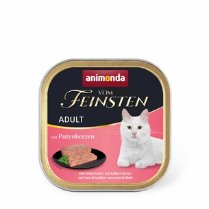 Паштет для котів Animonda Vom Feinsten Adult with Turkey hearts 100 г (4017721832038) зображення 1