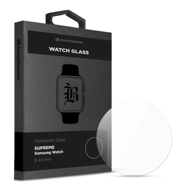 Стекло защитное Armorstandart Supreme Black Icon Samsung Watch 8 44 mm (ARM88139) - изображение 1
