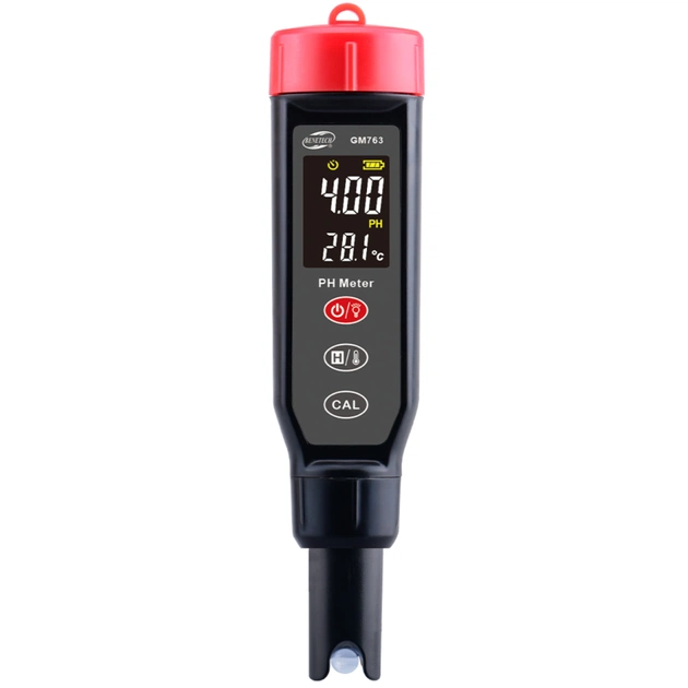 Тестер якості рідин Benetech кислотності та температури (pH-метр) 0,00-14,00 pH (+/-0,05) ,GM763 (GM763) - picture 1