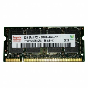 Модуль пам'яті для ноутбука SoDIMM DDR2 2GB 800 MHz Hynix (HYMP125S64CP8-S6) зображення 1