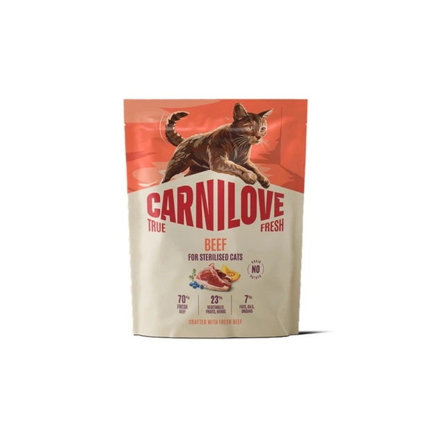 Сухой корм для кошек Carnilove True Fresh Beef Sterilised 400 г (8595602582143) - изображение 1