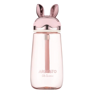 Бутылка для воды Ardesto Bunny 600мл, пластик, рожевий (AR2260BP) изображение 1