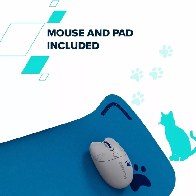 Комплект Canyon HSET-W6 Kitty Edition Wireless UA Blue (CNS-HSETW6BL) - picture 7