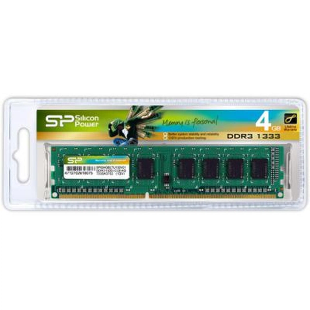 Модуль пам'яті для комп'ютера DDR3 4GB 1333 MHz Silicon Power (SP004GBVTU133N02) - изображение 1