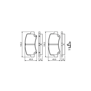 Гальмівні колодки Bosch 0 986 424 626 зображення 1