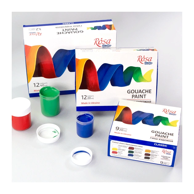Гуашеві фарби Rosa Studio Classic 12 кольорів по 20 мл (4823098527039) - picture 5