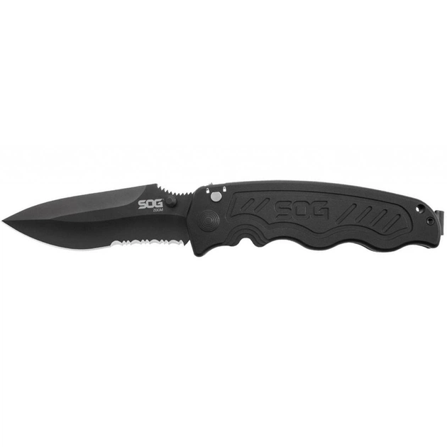 Ніж SOG Zoom Black Blade Serrated (ZM1016-BX) - изображение 1