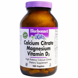 Витаминно-минеральный комплекс Bluebonnet Nutrition Цитрат Кальция Магний + Витамин D3, 180 капсул (BLB-00717) изображение 1