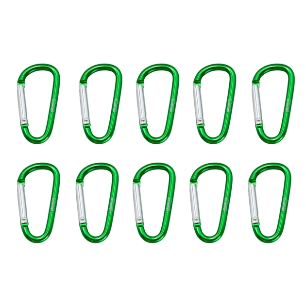 Карабін туристичний Tramp Набір 10 шт без муфти 5 cм Green (UTRA-298-green) - picture 3