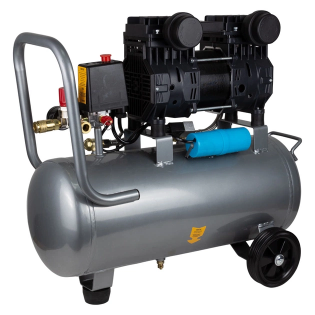 Компресор Sigma двоциліндровий безмасляний 1.5кВт 209л/хв 8бар 30л (7042541) - picture 5