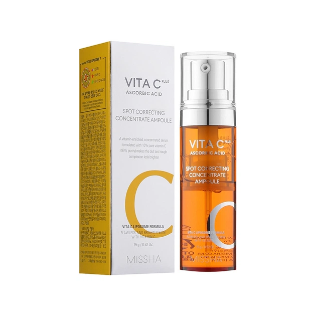 Сироватка для обличчя Missha Vita C Plus Spot Correcting Concentrate Ampoule З вітамином С 15 г (8809643523455) - изображение 1