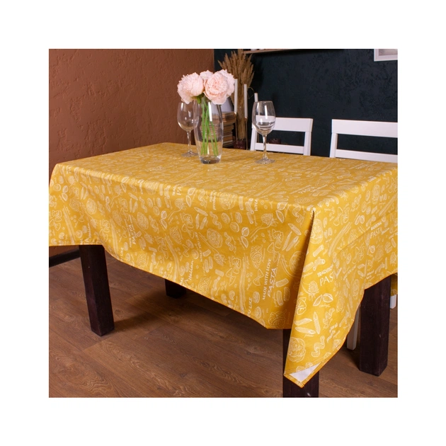 Скатертина MirSon Рогожа №201 Yellow Paste 100x130 см (2200006723172) - зображення 1