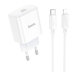 Зарядний пристрій HOCO C76A Pro Majestic USB-C PD30W + cable USB-C to Lightning White (6942007616317) зображення 1