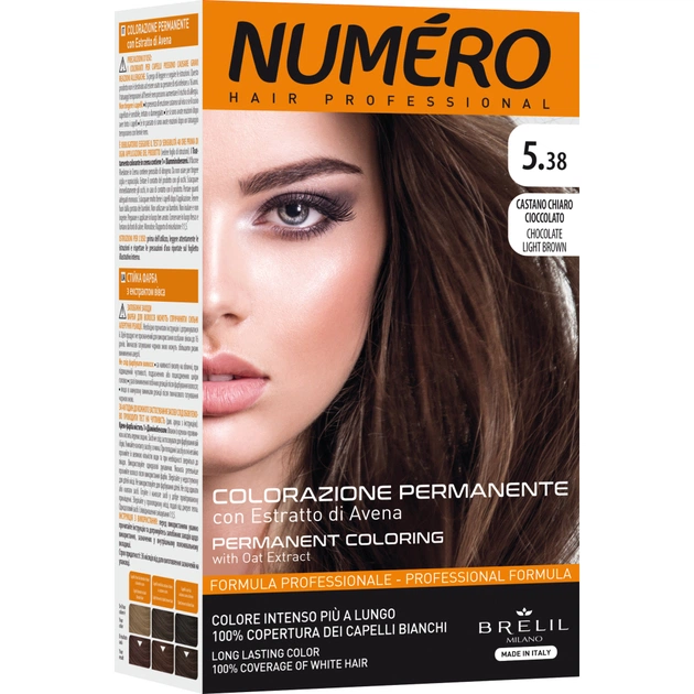 Фарба для волосся Brelil Numero 5.38 - Chocolate Light Brown 140 мл (8011935081356) - изображение 1