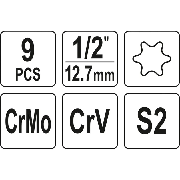 Набір торцевих головок Yato YT-10664 - picture 4