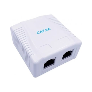 Компьютерная розетка Cablexpert RJ45x2 FTP, cat.6A (NCAC-2F6A-01) изображение 1