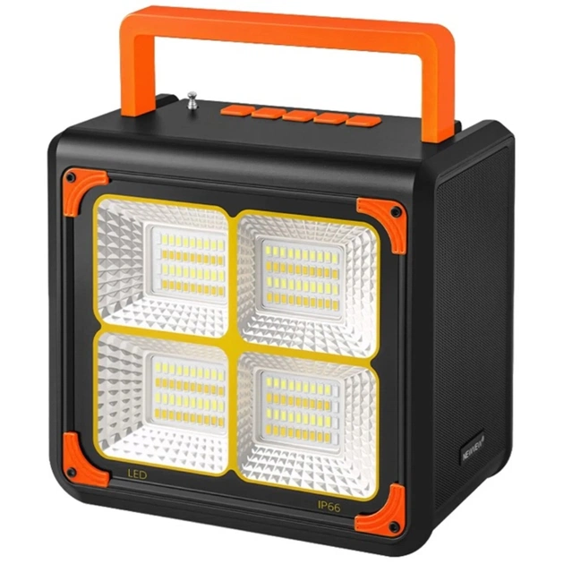 Акустична система NEWVEW NV-9218 Solar Panel/BT/USB/TF/FM Orange (NWVW-NV-9218-OR) - зображення 1