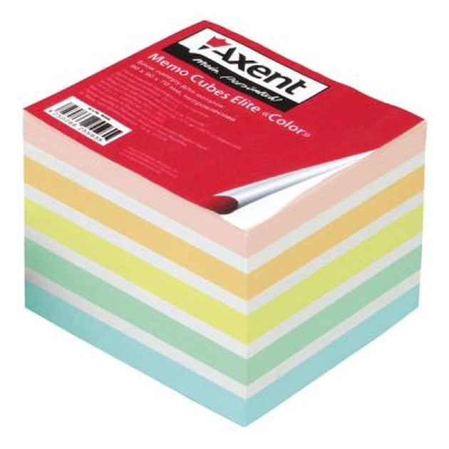 Бумага для заметок Axent Elite "Color" 90Х90Х70мм, unglued (8028-А) - изображение 1
