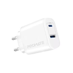 Зарядний пристрій Promate biplug-2.white зображення 1