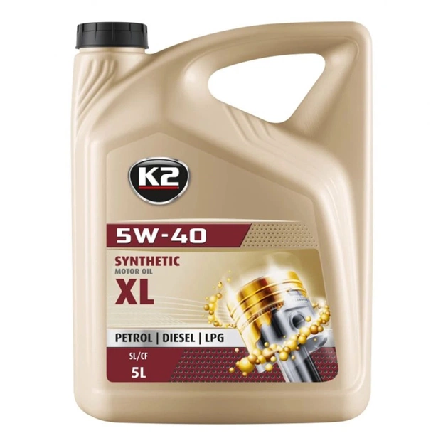 Моторное масло K2 Synthetic XL SL/CF/CF-4 5W-40 5 л (O1105E) - изображение 1