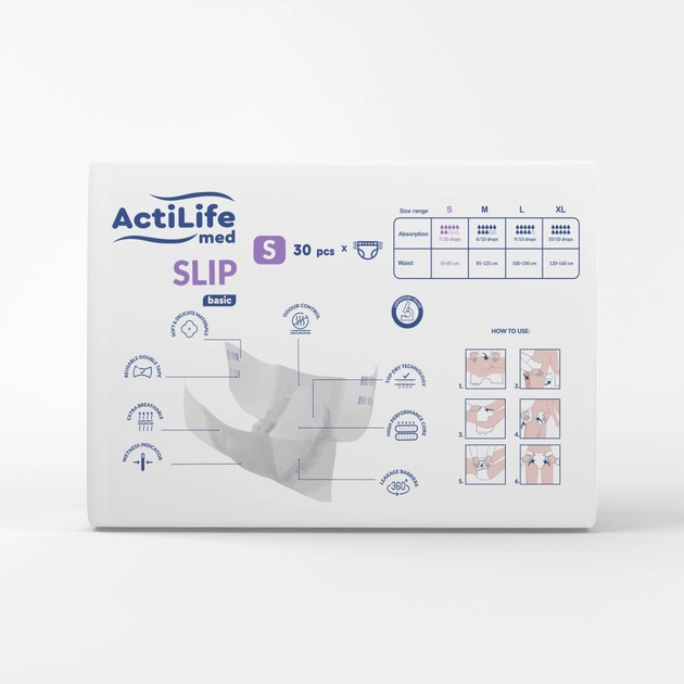 Підгузки для дорослих ActiLife Med Basic S, 30 шт (4820174981723) - зображення 2
