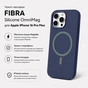 Чохол до мобільного телефона BeCover FIBRA Silicone OmniMag Apple iPhone 16 Pro Max Deep Blue (716235) - зменшене зображення 3