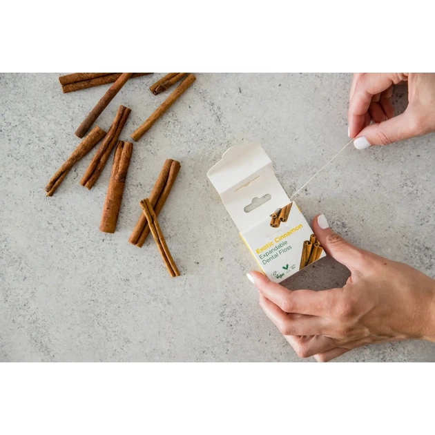 Зубна нитка Nordics Expandable Dental Floss Exotic Cinnamon 30 м (3800500324111) - picture 2