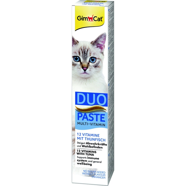Паста для тварин GimCat DUO PASTE Multi-vitamin 12 vitamins with tuna 12 вітамінів та тунець 50 г (4002064421858) - picture 1