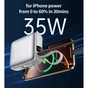 Батарея універсальна Choetech 10000mAh, 35W. PD/3.0, LED Display, buid-in type-C cabel, Grey (B832-GY) - зменшене зображення 6