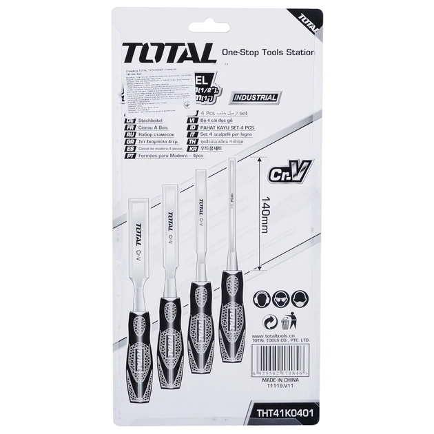 Стамеска Total 140 мм, 4шт. (THT41K0401) - picture 4