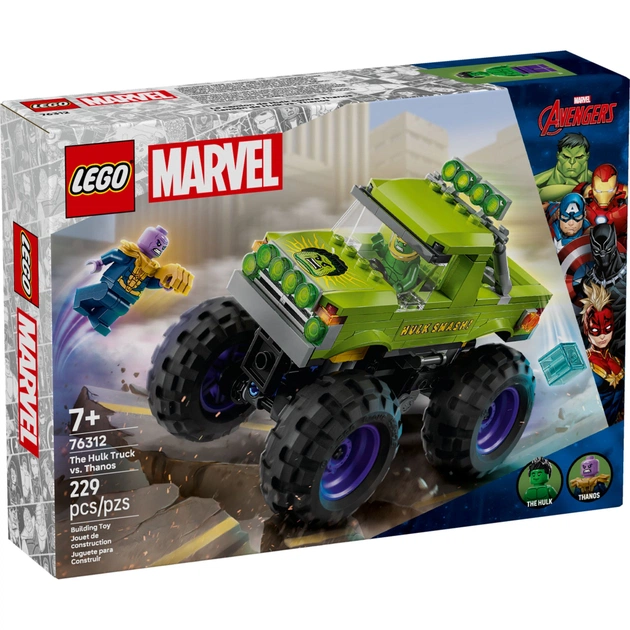 Конструктор LEGO Super Heroes Вантажівка Халка проти Таноса (76312) - зображення 1