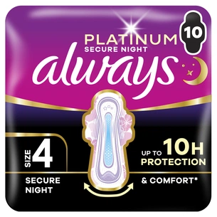 Гигиенические прокладки Always Platinum Secure Night (Размер 4) 10 шт. (8001841449906) изображение 1