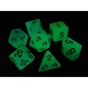 Набір кубиків для настільних ігор Games 7 Days Double Color Glow in the dark 7 Dice Set - Green-Blue (g7dglowdc02) - зменшене зображення 2