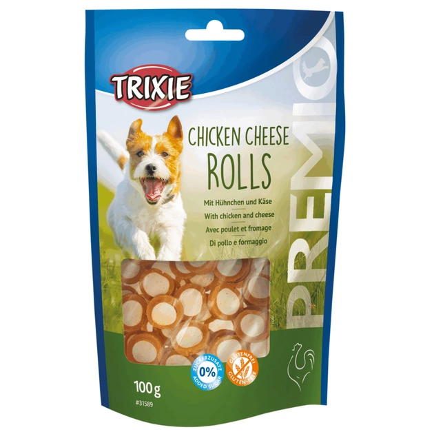 Ласощі для собак Trixie PREMIO Chicken Cheese Rolls 100 г (4011905315898) - зображення 1
