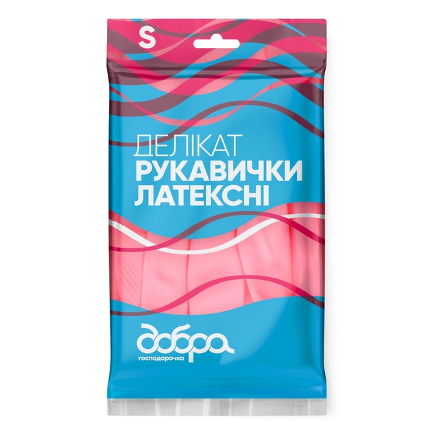 Рукавички господарські Добра Господарочка Латексні Делікат Розмір S (4820086523677) - picture 1