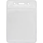 Бейдж Optima вертикальний замок zip lock PVC, 75х95 мм (O45612) - зменшене зображення 1